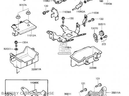 BATTERY CASE/TOOL CASE - ZX750E1 GPZ750  1984 USA CALIFORNIA CANADA