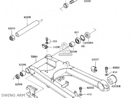 SWING ARM - ZX750E1 GPZ750  1984 USA CALIFORNIA CANADA