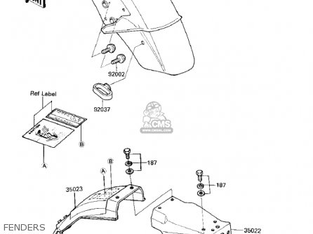 FENDERS - ZX750E1 GPZ750  1984 USA CALIFORNIA CANADA