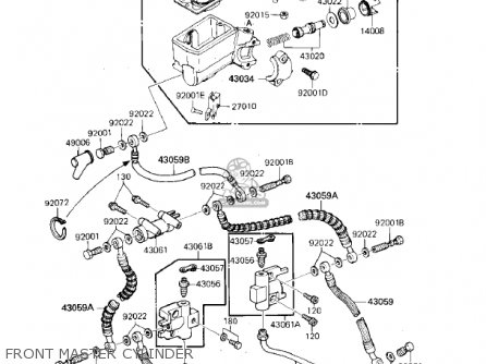 FRONT MASTER CYLINDER - ZX750E1 GPZ750  1984 USA CALIFORNIA CANADA