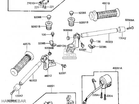 HANDLEBAR - ZX750E1 GPZ750  1984 USA CALIFORNIA CANADA