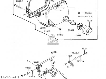 HEADLIGHT - ZX750E1 GPZ750  1984 USA CALIFORNIA CANADA