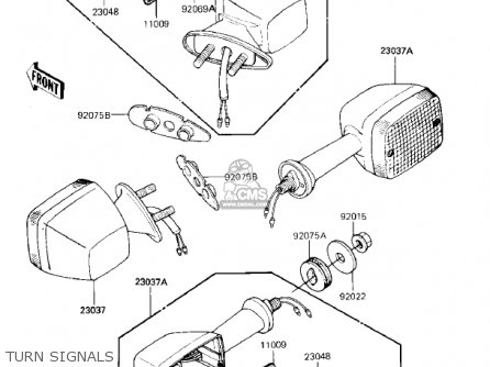 TURN SIGNALS - ZX750E1 GPZ750  1984 USA CALIFORNIA CANADA