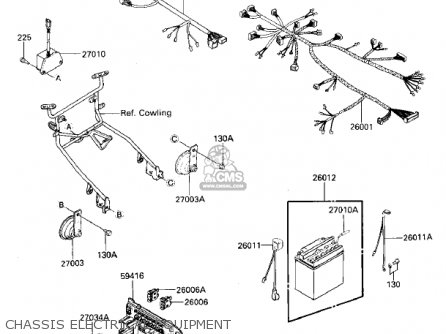 CHASSIS ELECTRICAL EQUIPMENT - ZX750E1 GPZ750  1984 USA CALIFORNIA CANADA