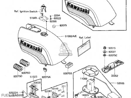 FUEL TANK - ZX750E1 GPZ750  1984 USA CALIFORNIA CANADA