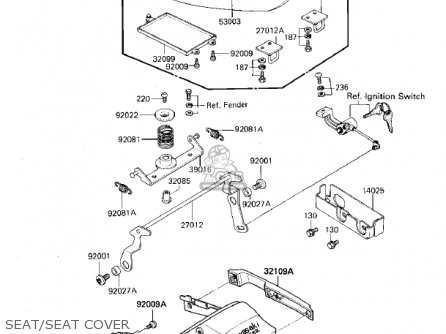 SEAT/SEAT COVER - ZX750E1 GPZ750  1984 USA CALIFORNIA CANADA