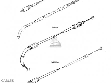 CABLES - ZX750E1 GPZ750  1984 USA CALIFORNIA CANADA