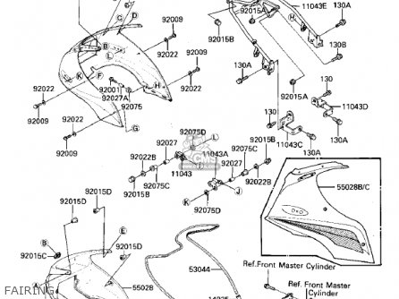 FAIRING - ZX750E1 GPZ750  1984 USA CALIFORNIA CANADA