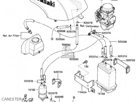 CANISTER - ZX750E1 GPZ750  1984 USA CALIFORNIA CANADA
