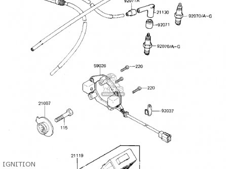 IGNITION - ZX750E1 GPZ750  1984 USA CALIFORNIA CANADA