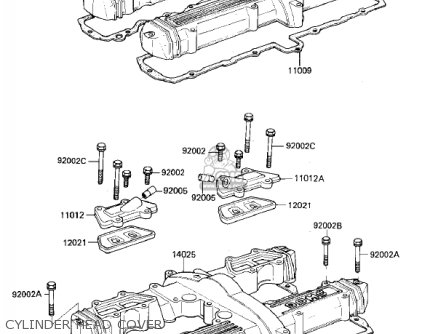 CYLINDER HEAD COVER - ZX750E1 GPZ750  1984 USA CALIFORNIA CANADA