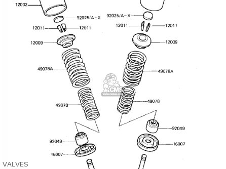VALVES - ZX750E1 GPZ750  1984 USA CALIFORNIA CANADA