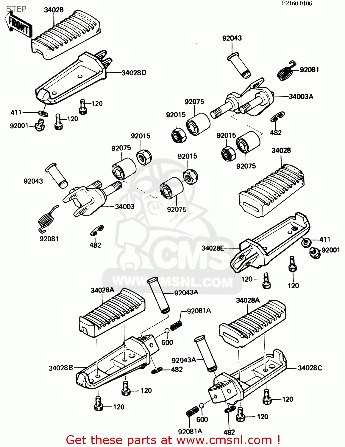 STEP ZX750E2 1985 EUROPE UK FR FU GR IT NR SD