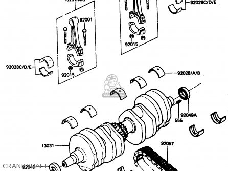 CRANKSHAFT - ZX750E2 1985 EUROPE UK FR FU GR IT NR SD