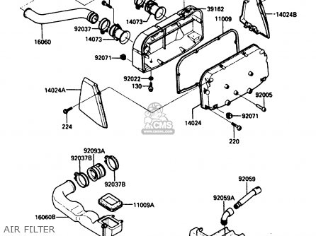 AIR FILTER - ZX750E2 1985 EUROPE UK FR FU GR IT NR SD