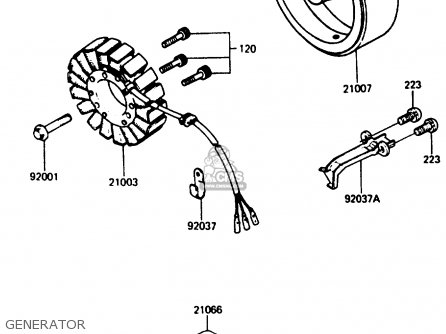 GENERATOR - ZX750E2 1985 EUROPE UK FR FU GR IT NR SD