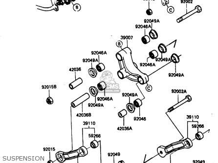 SUSPENSION - ZX750E2 1985 EUROPE UK FR FU GR IT NR SD