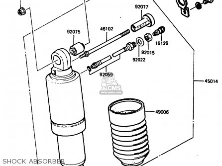 SHOCK ABSORBER - ZX750E2 1985 EUROPE UK FR FU GR IT NR SD