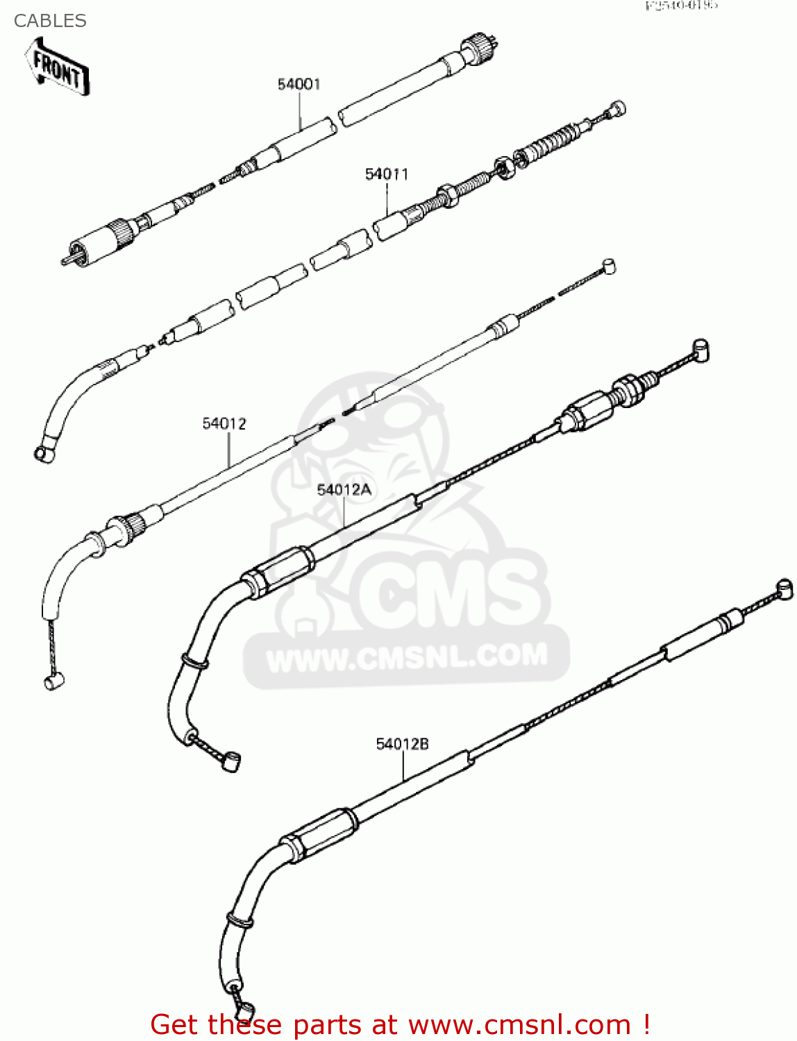 CABLES ZX750E2 GPZ750 TURBO 1985 USA CALIFORNIA CANADA