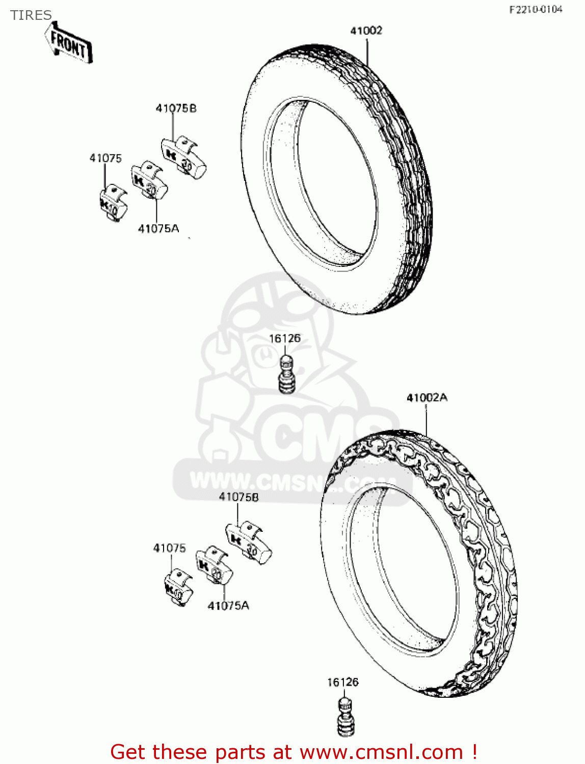 TIRES ZX750E2 GPZ750 TURBO 1985 USA CALIFORNIA CANADA