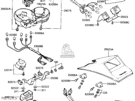 METERS - ZX750E2 GPZ750 TURBO 1985 USA CALIFORNIA CANADA