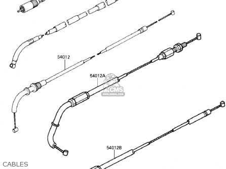 CABLES - ZX750E2 GPZ750 TURBO 1985 USA CALIFORNIA CANADA