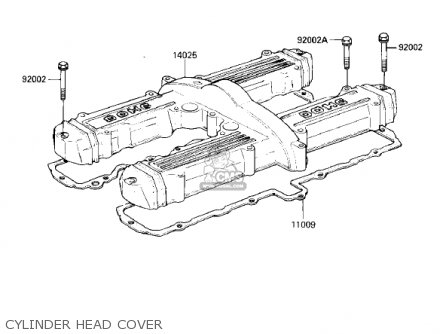 CYLINDER HEAD COVER - ZX750E2 GPZ750 TURBO 1985 USA CALIFORNIA CANADA