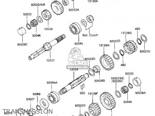 TRANSMISSION - ZX750E2 GPZ750 TURBO 1985 USA CALIFORNIA CANADA