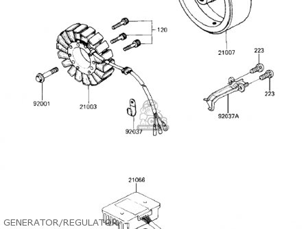 GENERATOR/REGULATOR - ZX750E2 GPZ750 TURBO 1985 USA CALIFORNIA CANADA