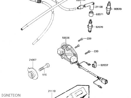 IGNITION - ZX750E2 GPZ750 TURBO 1985 USA CALIFORNIA CANADA