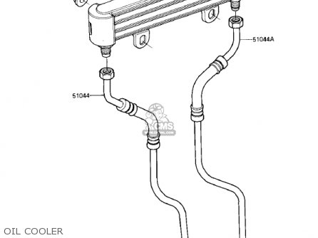 OIL COOLER - ZX750E2 GPZ750 TURBO 1985 USA CALIFORNIA CANADA