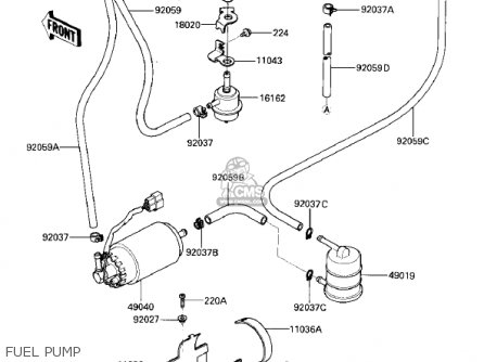 FUEL PUMP - ZX750E2 GPZ750 TURBO 1985 USA CALIFORNIA CANADA