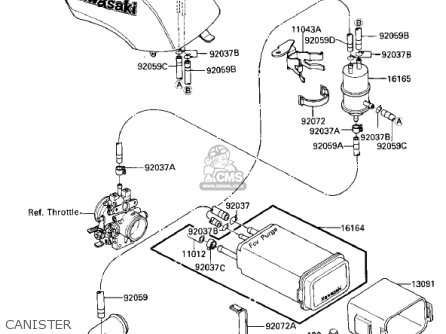 CANISTER - ZX750E2 GPZ750 TURBO 1985 USA CALIFORNIA CANADA