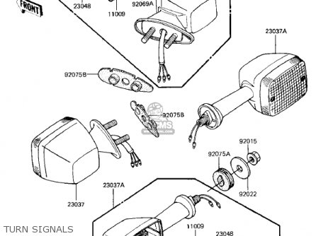TURN SIGNALS - ZX750E2 GPZ750 TURBO 1985 USA CALIFORNIA CANADA