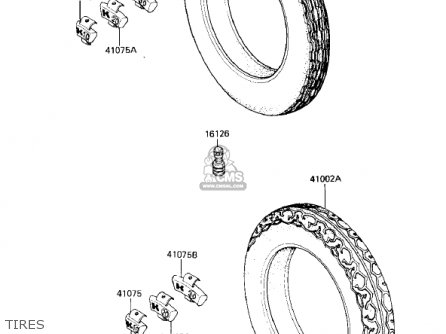 TIRES - ZX750E2 GPZ750 TURBO 1985 USA CALIFORNIA CANADA