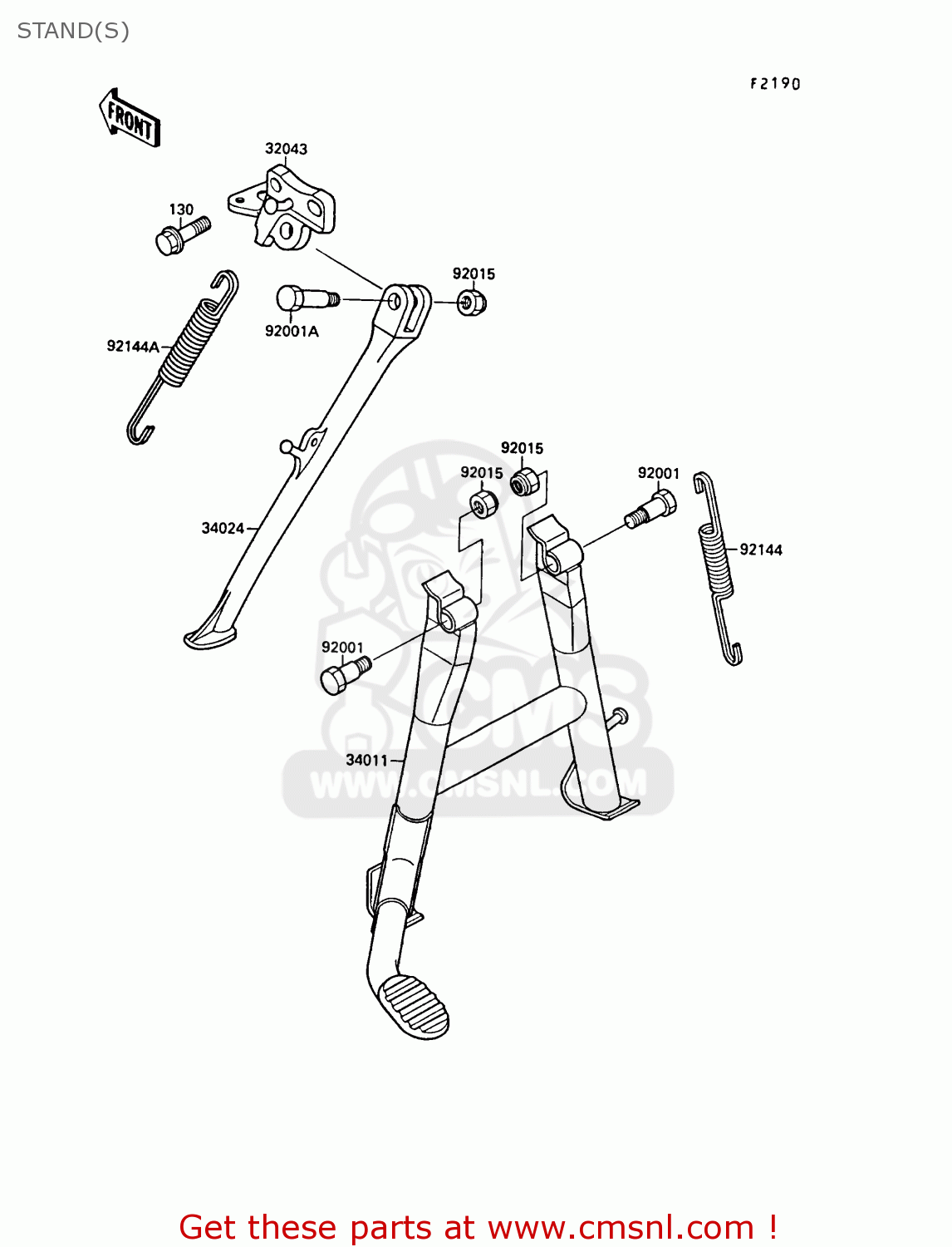STAND(S) ZX750F1 GPX750R 1987 EUROPE FR UK AR FG GR IT NR SD SP ST