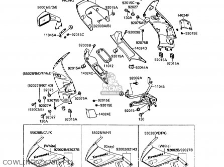 COWLING(ZX750-F1) - ZX750F1 GPX750R 1987 EUROPE FR UK AR FG GR IT NR SD SP ST