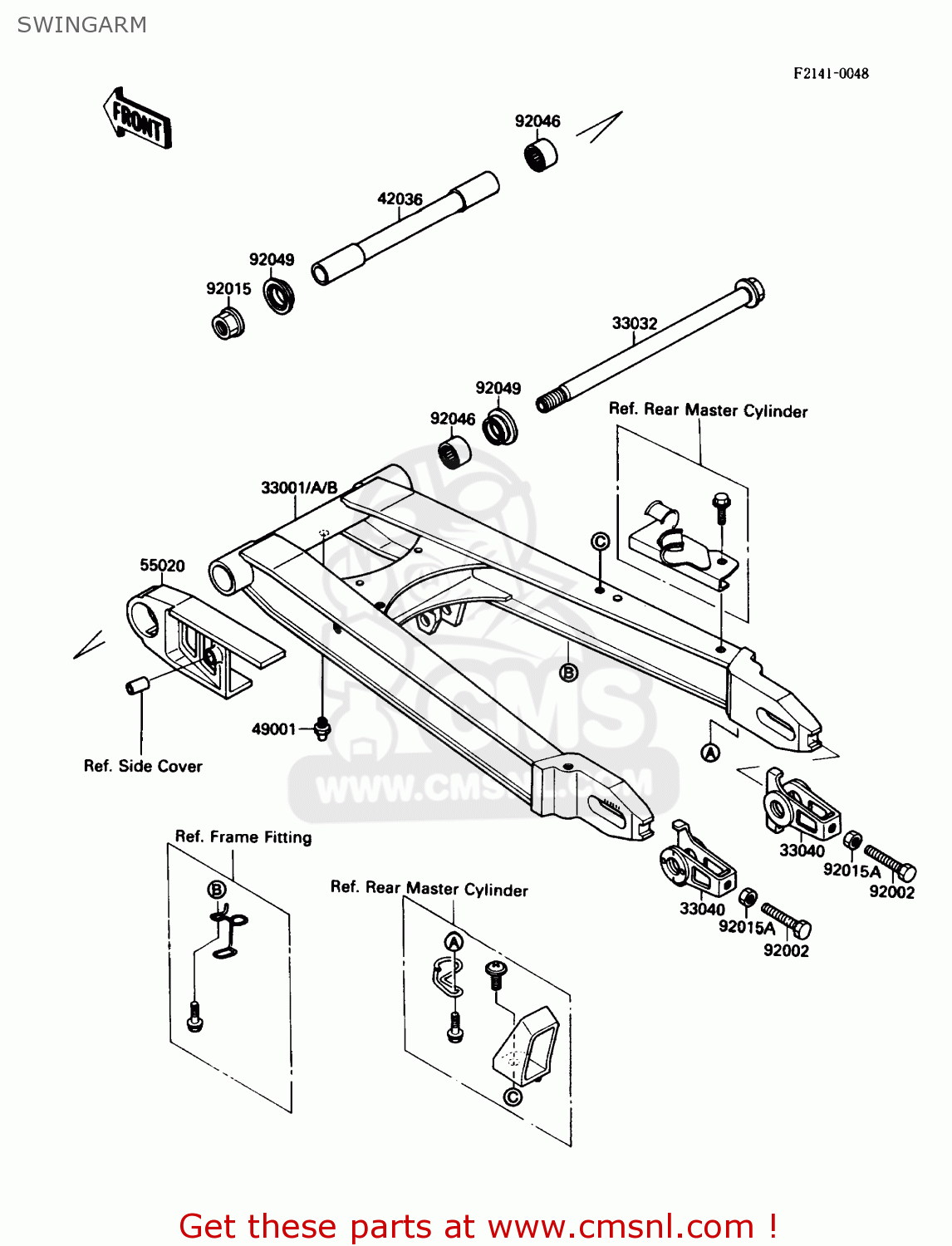 SWINGARM ZX750F1 NINJA 750R 1987 USA CALIFORNIA CANADA