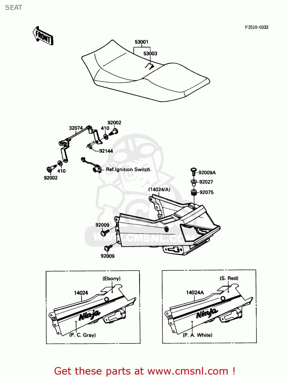 SEAT ZX750F1 NINJA 750R 1987 USA CALIFORNIA CANADA