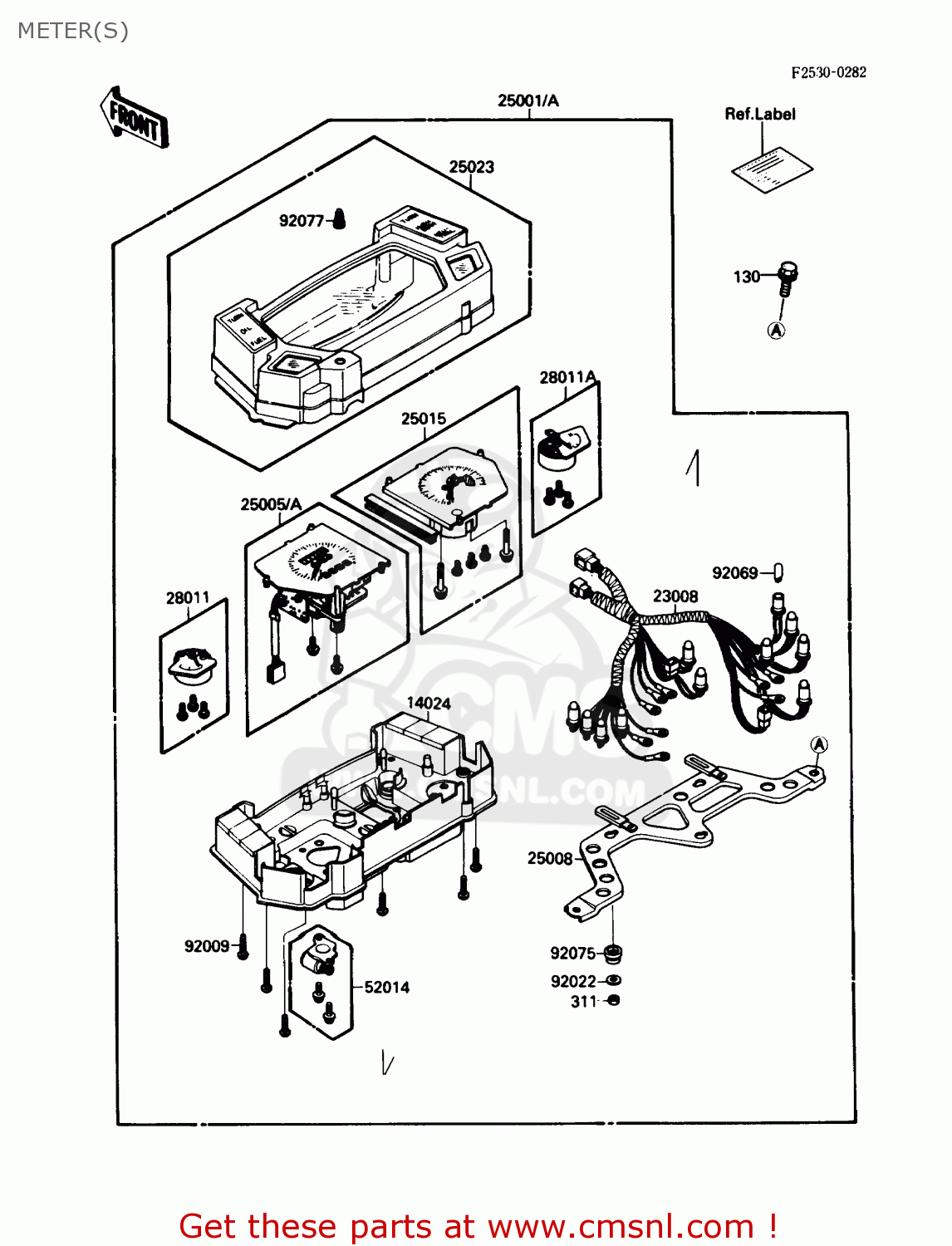 METER(S) ZX750F1 NINJA 750R 1987 USA CALIFORNIA CANADA
