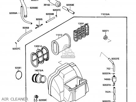 AIR CLEANER - ZX750F1 NINJA 750R 1987 USA CALIFORNIA CANADA