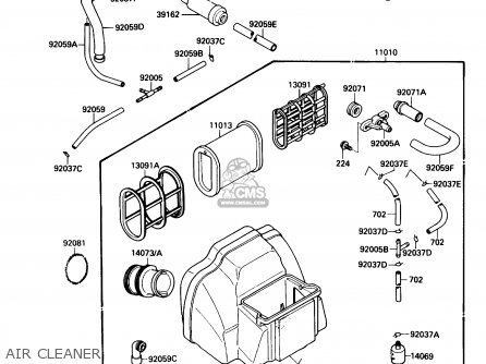 AIR CLEANER - ZX750F1 NINJA 750R 1987 USA CALIFORNIA CANADA