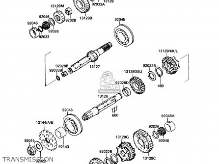 TRANSMISSION - ZX750F1 NINJA 750R 1987 USA CALIFORNIA CANADA