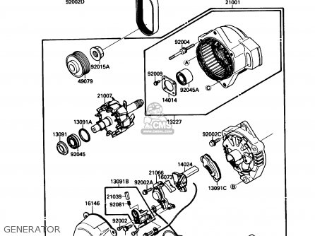 GENERATOR - ZX750F1 NINJA 750R 1987 USA CALIFORNIA CANADA