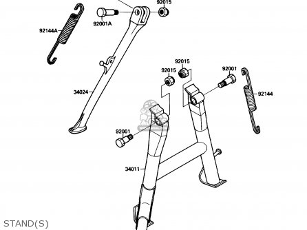 STAND(S) - ZX750F1 NINJA 750R 1987 USA CALIFORNIA CANADA