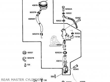 REAR MASTER CYLINDER - ZX750F1 NINJA 750R 1987 USA CALIFORNIA CANADA