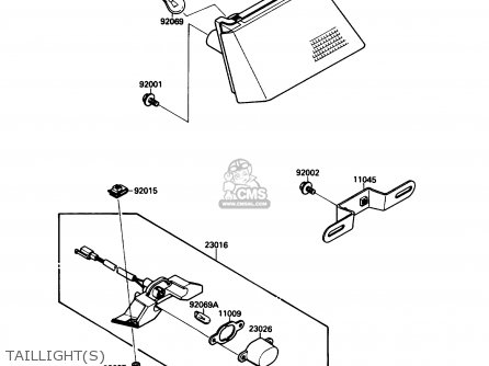 TAILLIGHT(S) - ZX750F1 NINJA 750R 1987 USA CALIFORNIA CANADA