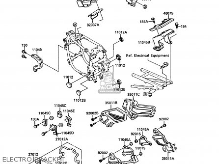 ELECTRO BRACKET - ZX750F2 GPX750R 1988 EUROPE FR UK AR FG GR IT NR SD SP ST