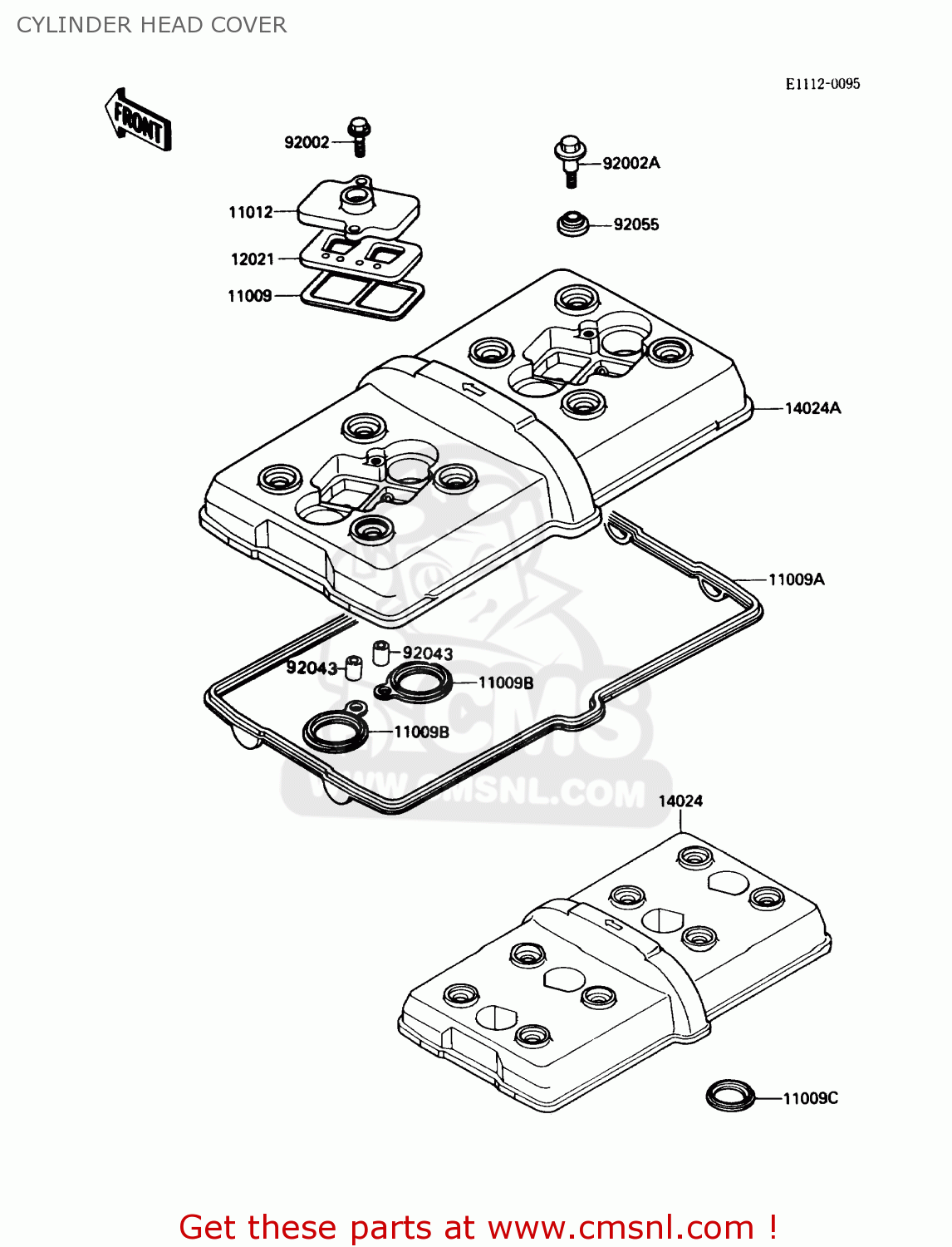 CYLINDER HEAD COVER ZX750F2 NINJA 750R 1988 USA CALIFORNIA CANADA