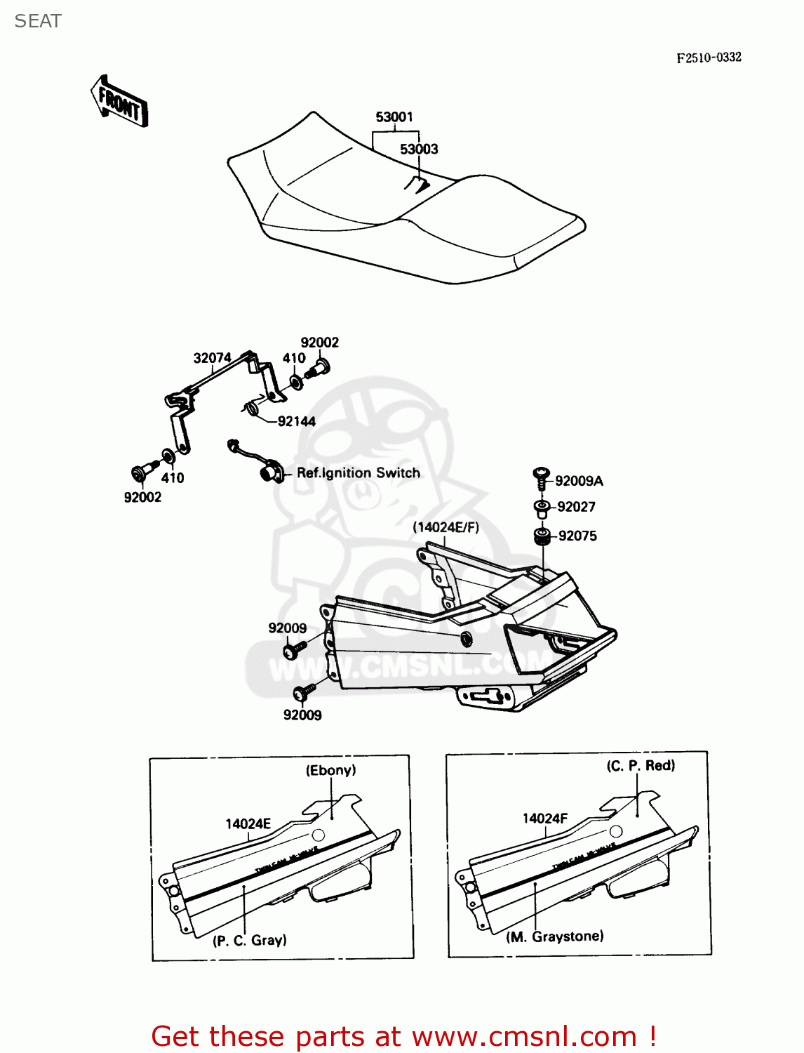 SEAT ZX750F2 NINJA 750R 1988 USA CALIFORNIA CANADA